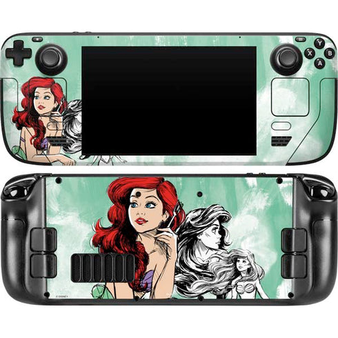 Disney Princess Ariel Sketch Art Steam Deck Handheld Gaming Computer Skin